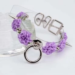 Aliexpress MARIA Transparent Spiked Floral O Ring Choker (6 Colours) NEW