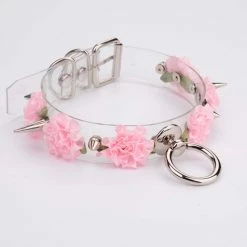 Aliexpress MARIA Transparent Spiked Floral O Ring Choker (6 Colours) NEW