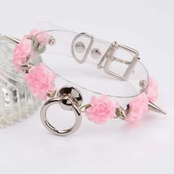 Aliexpress MARIA Transparent Spiked Floral O Ring Choker (6 Colours) NEW