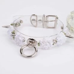 Aliexpress MARIA Transparent Spiked Floral O Ring Choker (6 Colours) NEW