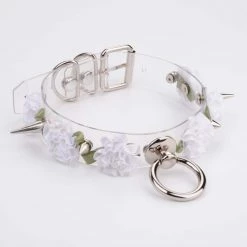 Aliexpress MARIA Transparent Spiked Floral O Ring Choker (6 Colours) NEW