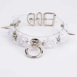 Aliexpress MARIA Transparent Spiked Floral O Ring Choker (6 Colours) NEW