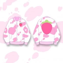 Peachiie Shop Strawberry Cow Insert Ita Jackets