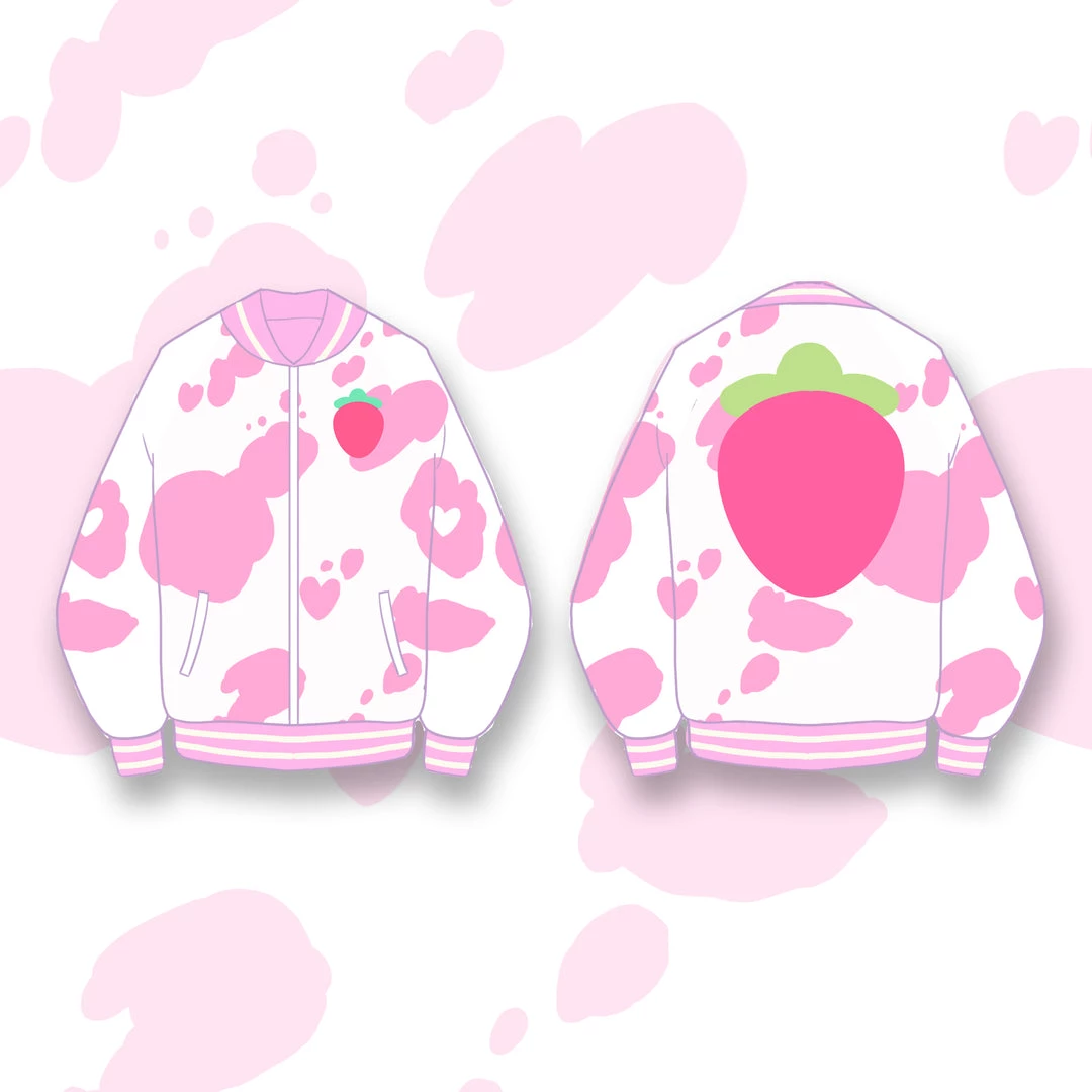 Peachiie Shop Strawberry Cow Insert Ita Jackets 2 Peachiie Shop Strawberry Cow Insert Ita Jackets