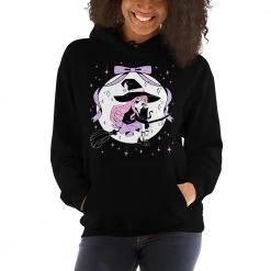 Printify LILITH The Witch Hoodie (Black)
